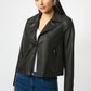 Foiled Suede Swing Jacket