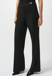 Formal Mid-Rise Flare Trousers