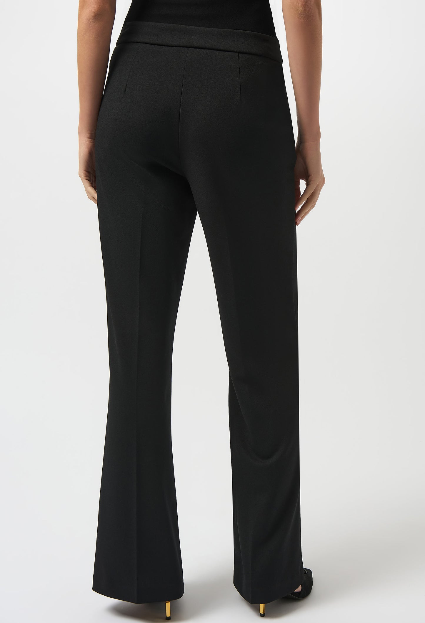 Formal Mid-Rise Flare Trousers