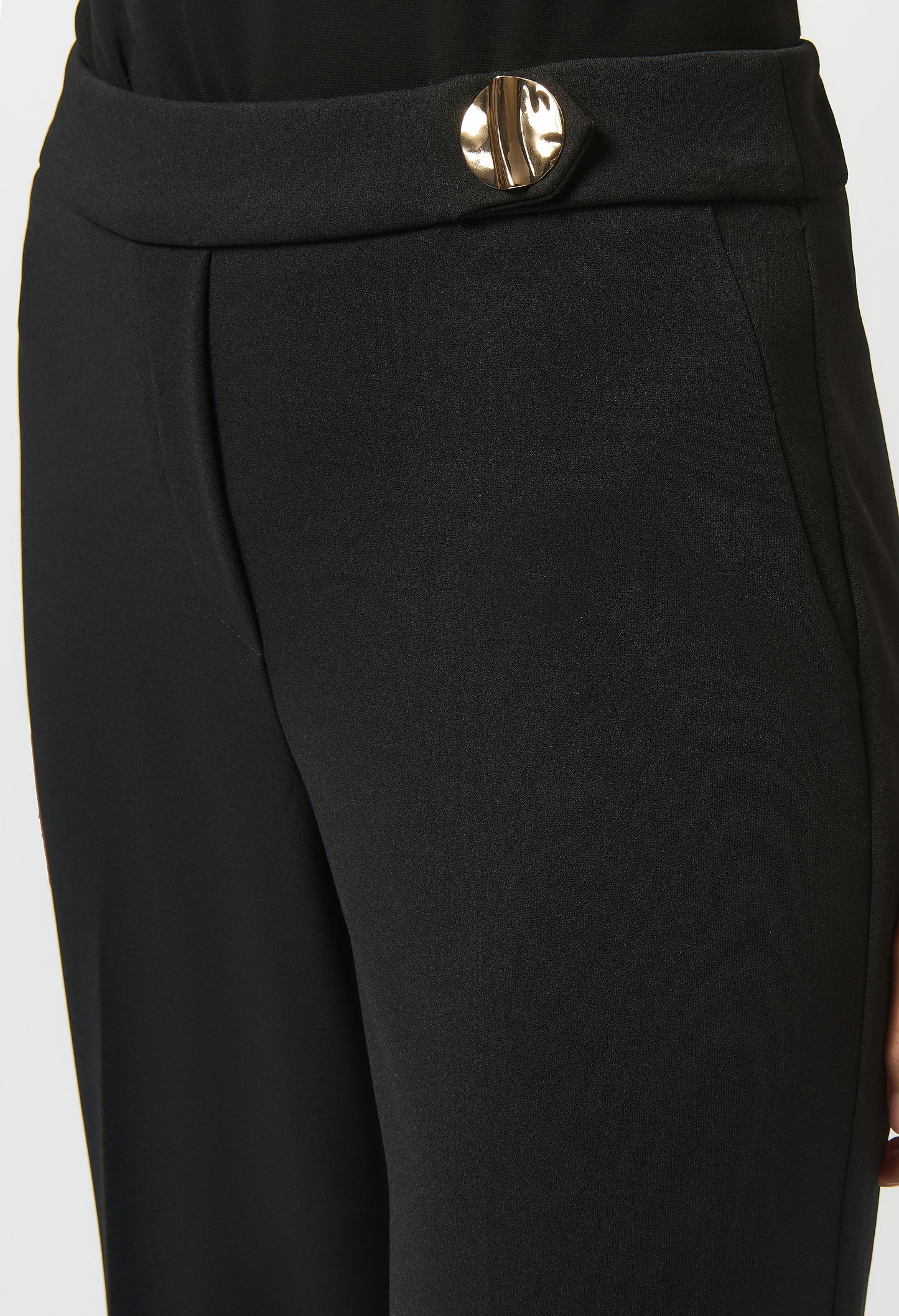 Formal Mid-Rise Flare Trousers