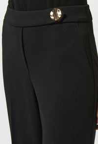 Formal Mid-Rise Flare Trousers