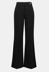 Formal Mid-Rise Flare Trousers