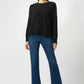 Cashmere Crew Neck Top With Stud Detailing