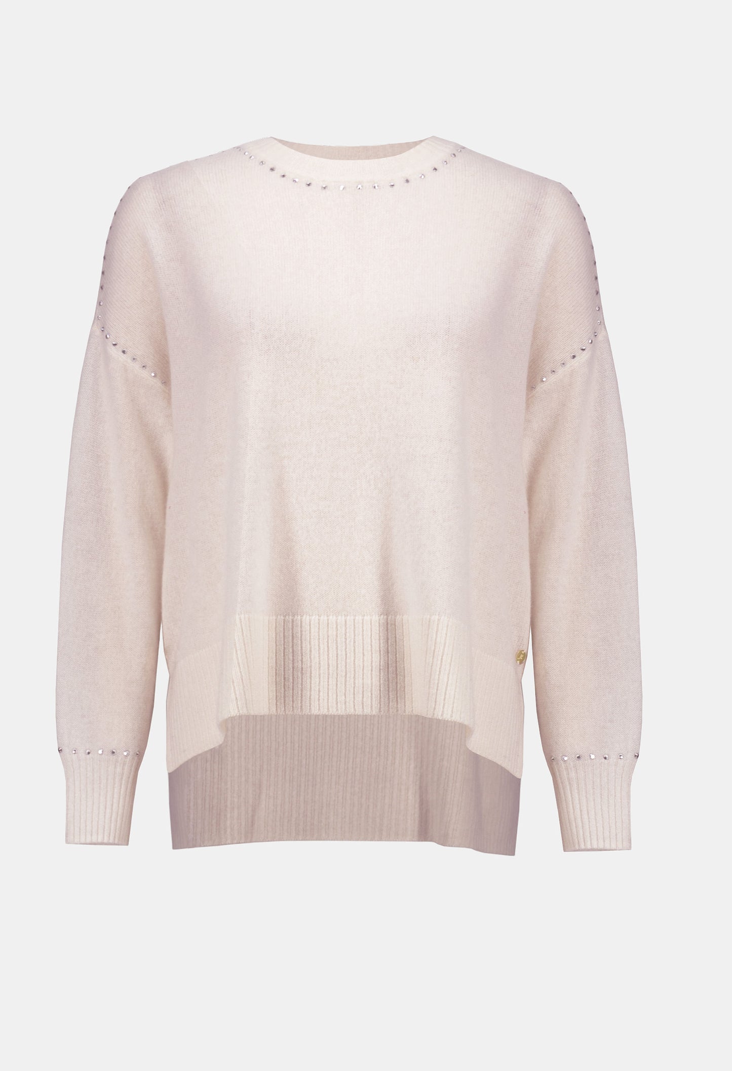 Light pink sweater on a white background