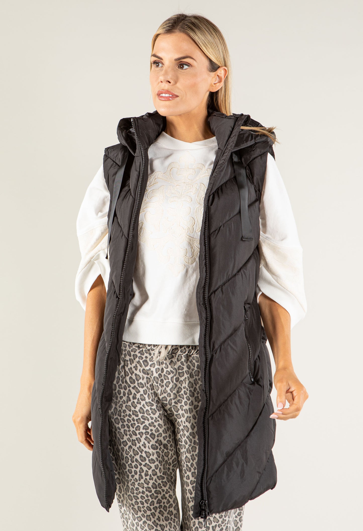 Skylar Longline Puffer Gilet