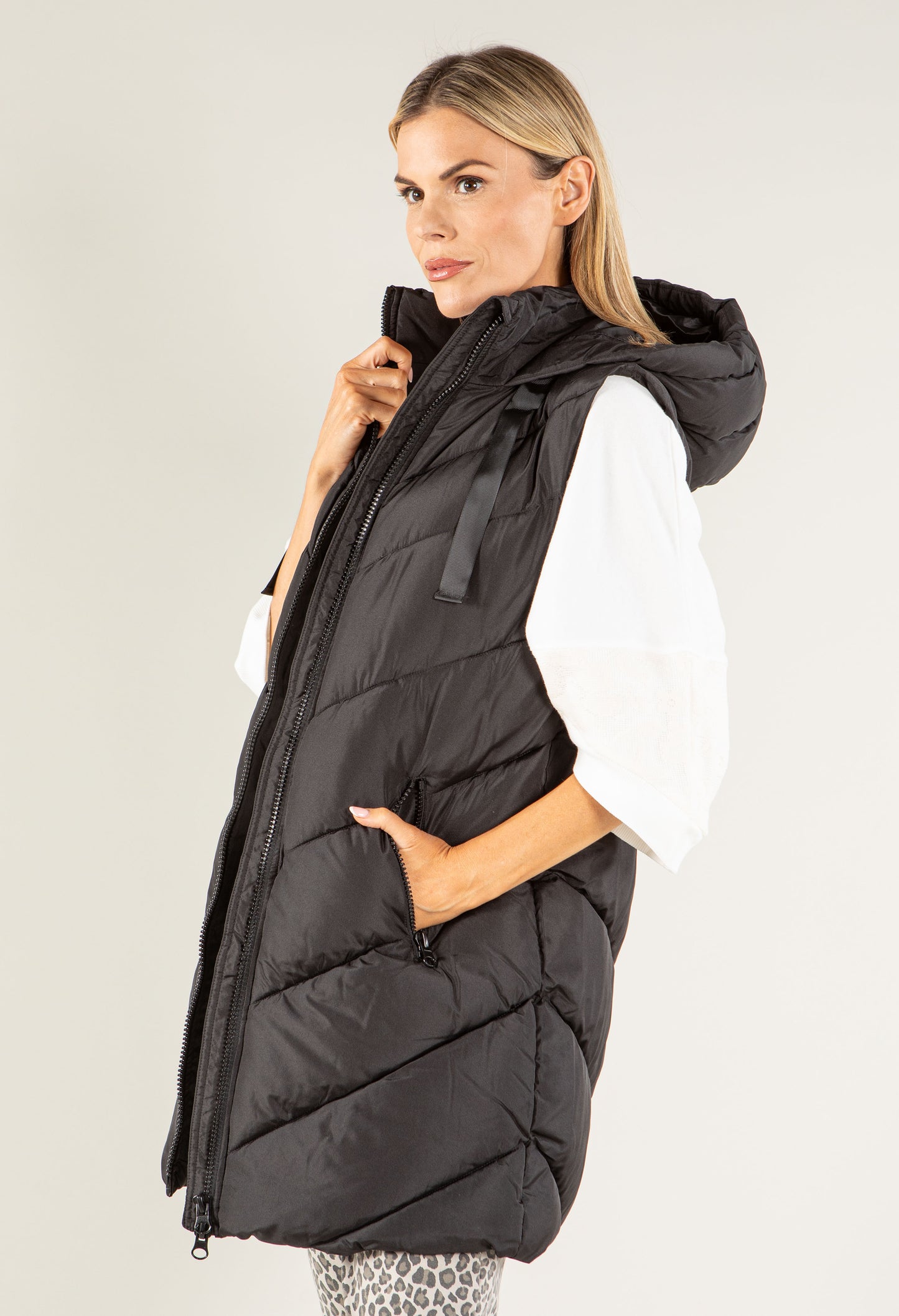 Skylar Longline Puffer Gilet