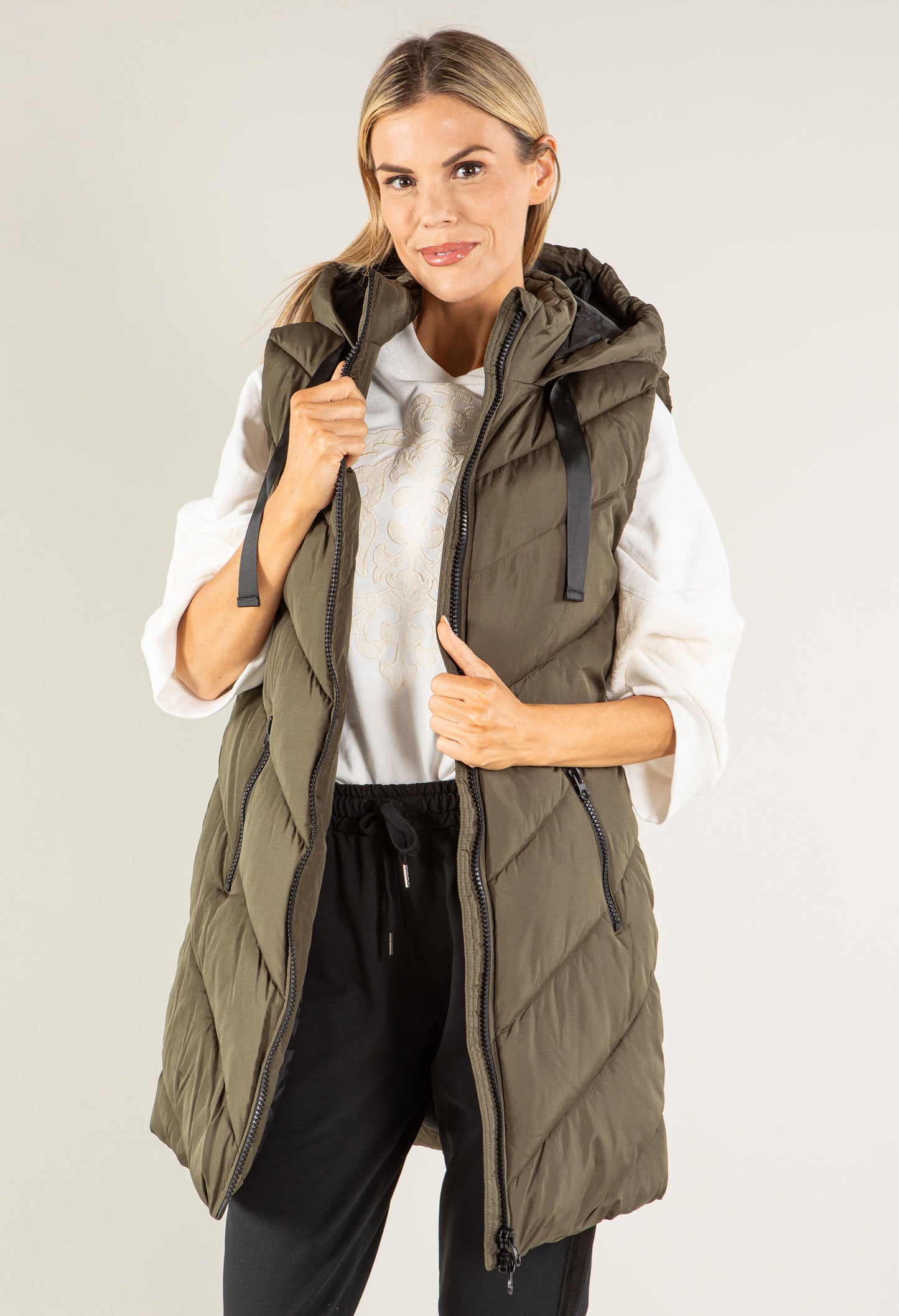 Skylar Longline Puffer Gilet