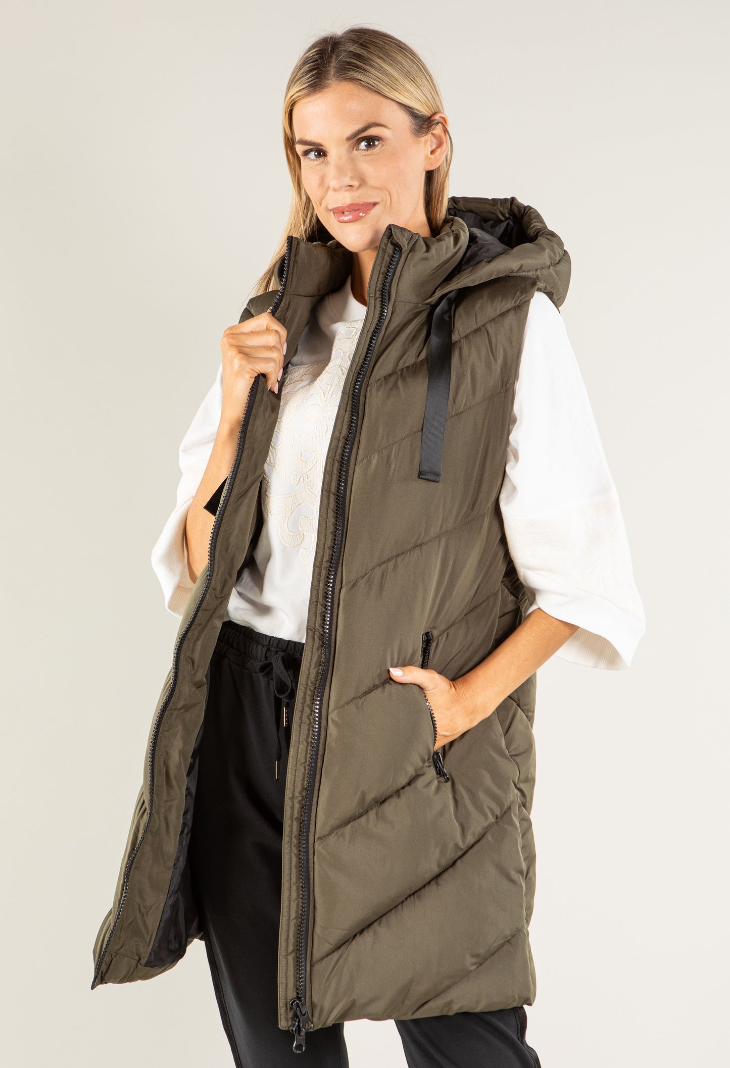 Skylar Longline Puffer Gilet