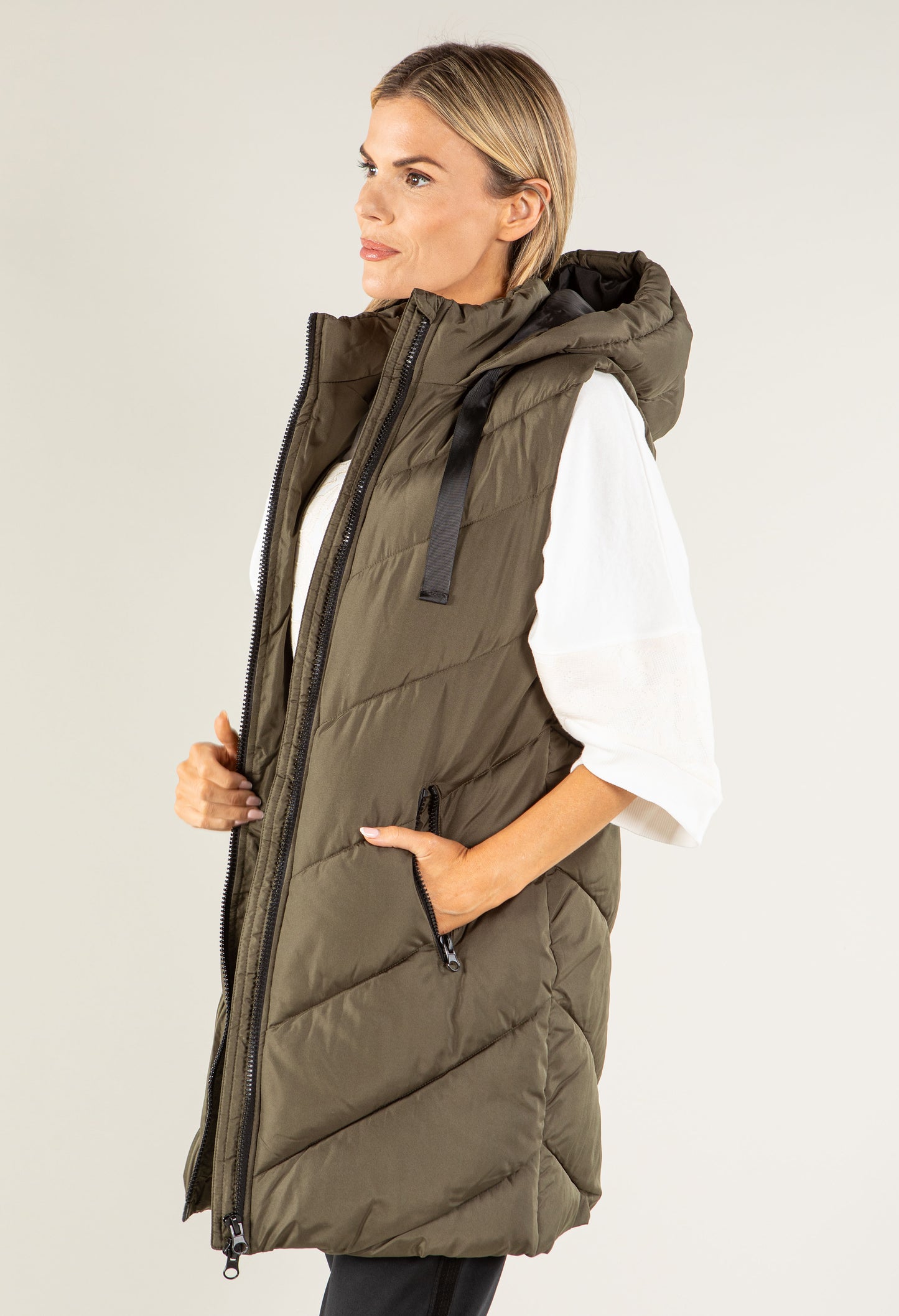 Skylar Longline Puffer Gilet