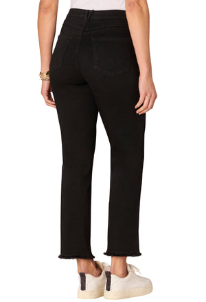 "Ab"solution High Rise Cascading Slim Straight Jeans