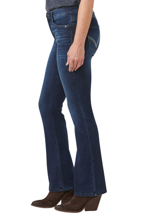 "Ab"solution® High Rise Embroidered Itty Bitty Boot Jean
