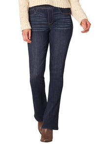 "Ab"solution Indigo High Rise Itty Bitty Boot Glider Jeans