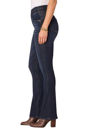 "Ab"solution Indigo High Rise Itty Bitty Boot Glider Jeans