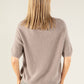 Round Neck Short Sleeve Sweater in Superfine Alpaca