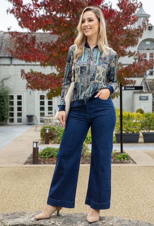 Daria High Waist Front Seam Tailored Jeans