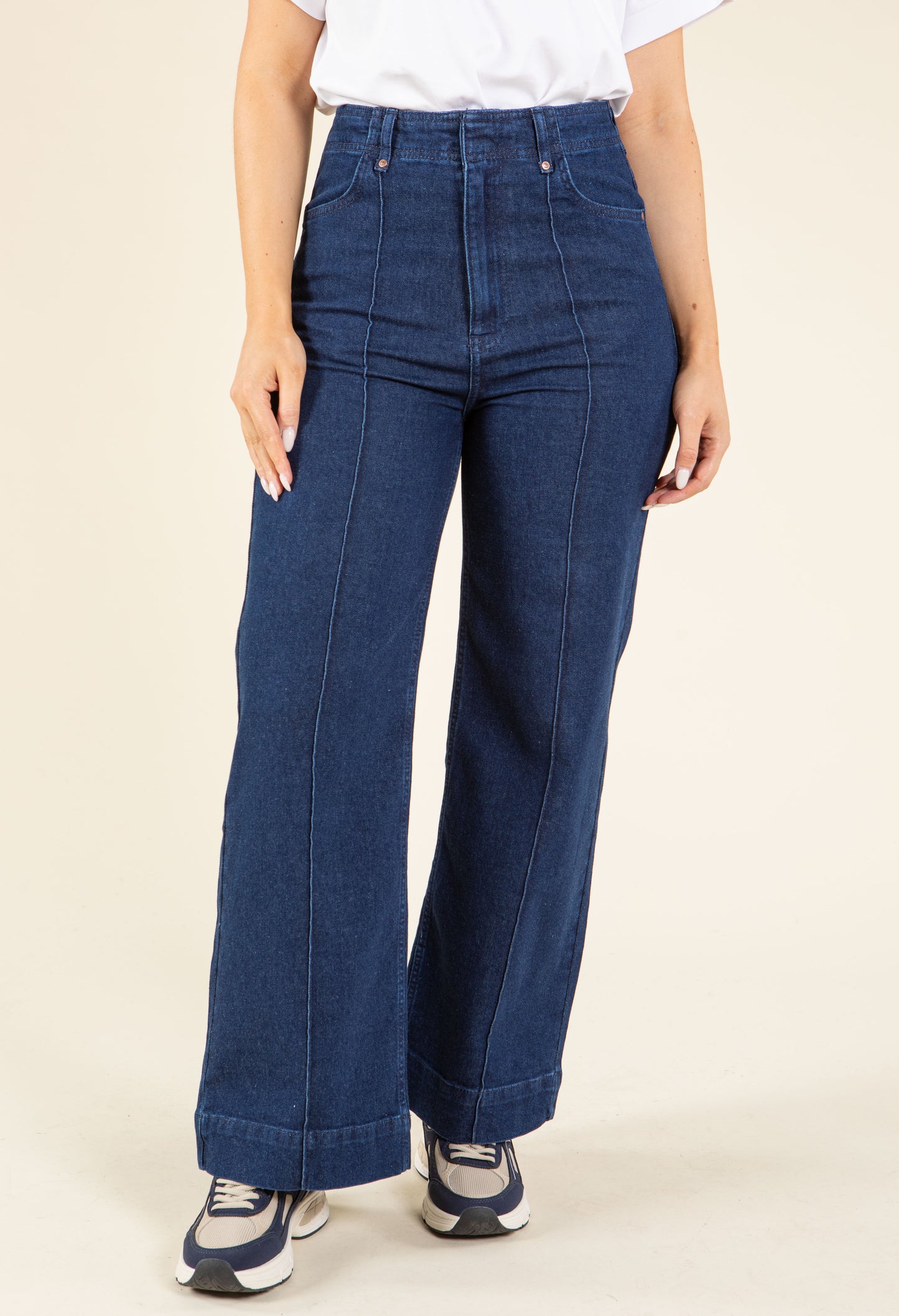 Daria High Waist Front Seam Tailored Jeans