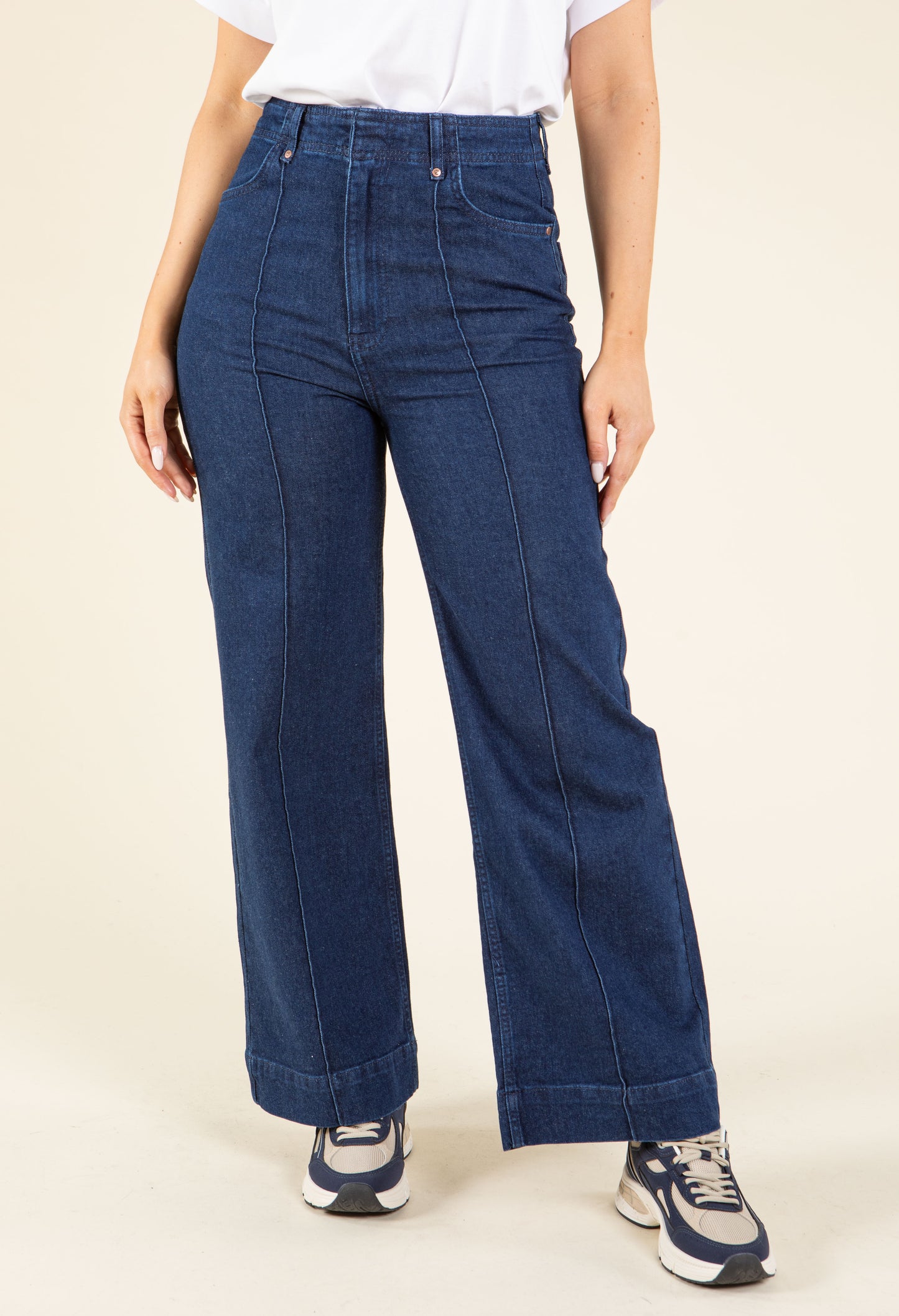 Daria High Waist Front Seam Tailored Jeans