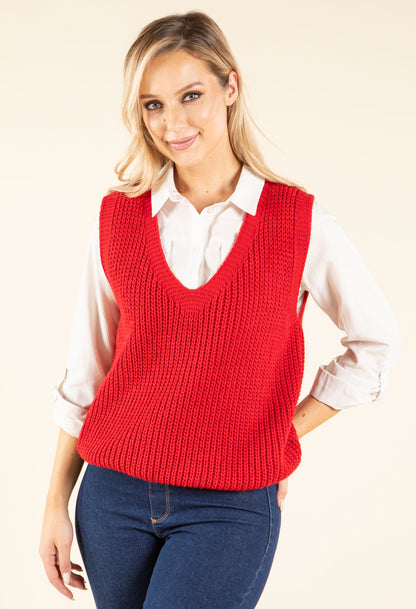 Soft Knit V-Neck Vest