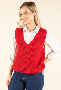 Soft Knit V-Neck Vest