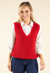 Soft Knit V-Neck Vest