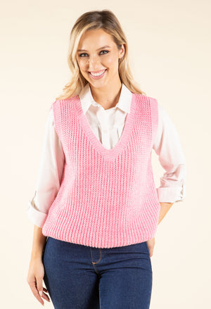 Soft Knit V-Neck Vest