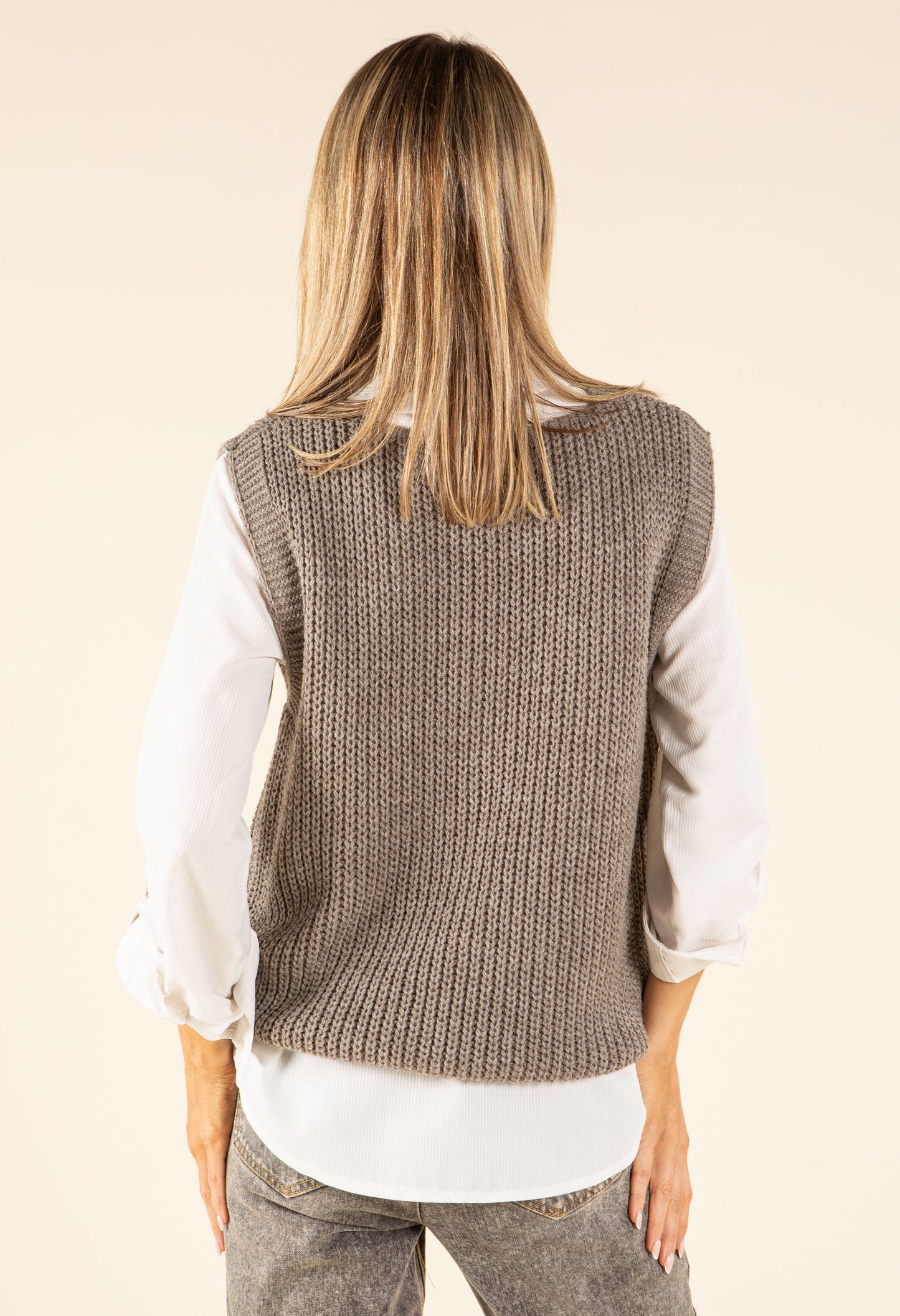 Soft Knit V-Neck Vest