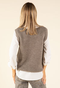 Soft Knit V-Neck Vest