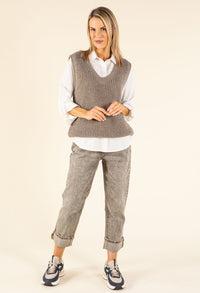 Soft Knit V-Neck Vest