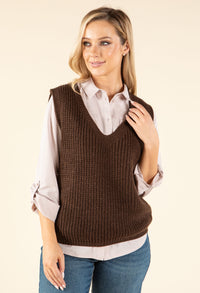 Soft Knit V-Neck Vest