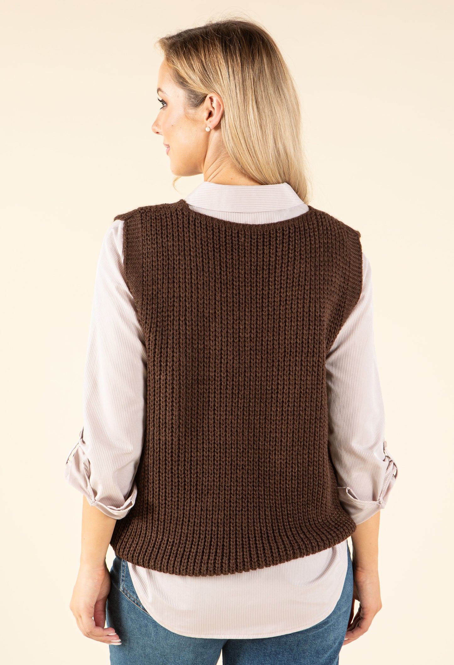 Soft Knit V-Neck Vest