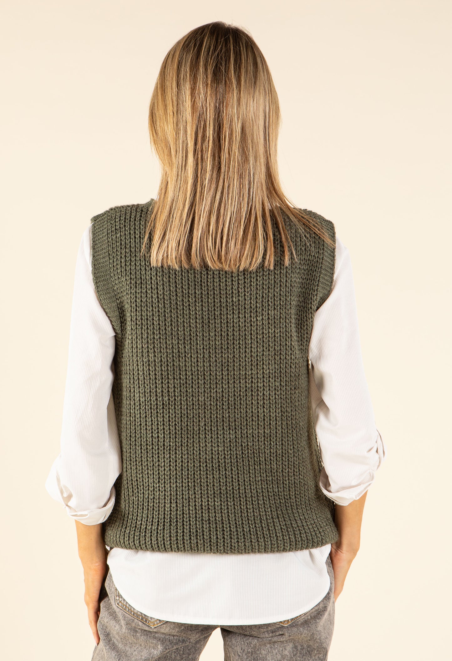 Soft Knit V-Neck Vest