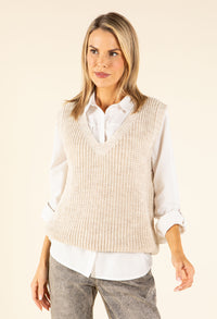 Soft Knit V-Neck Vest