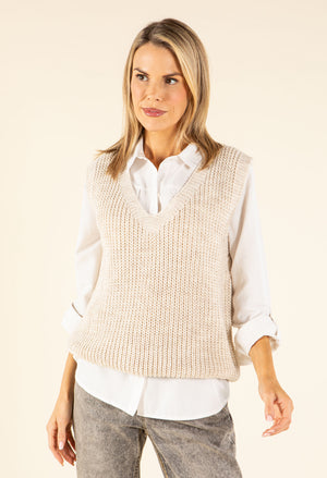 Soft Knit V-Neck Vest