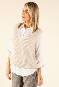 Soft Knit V-Neck Vest