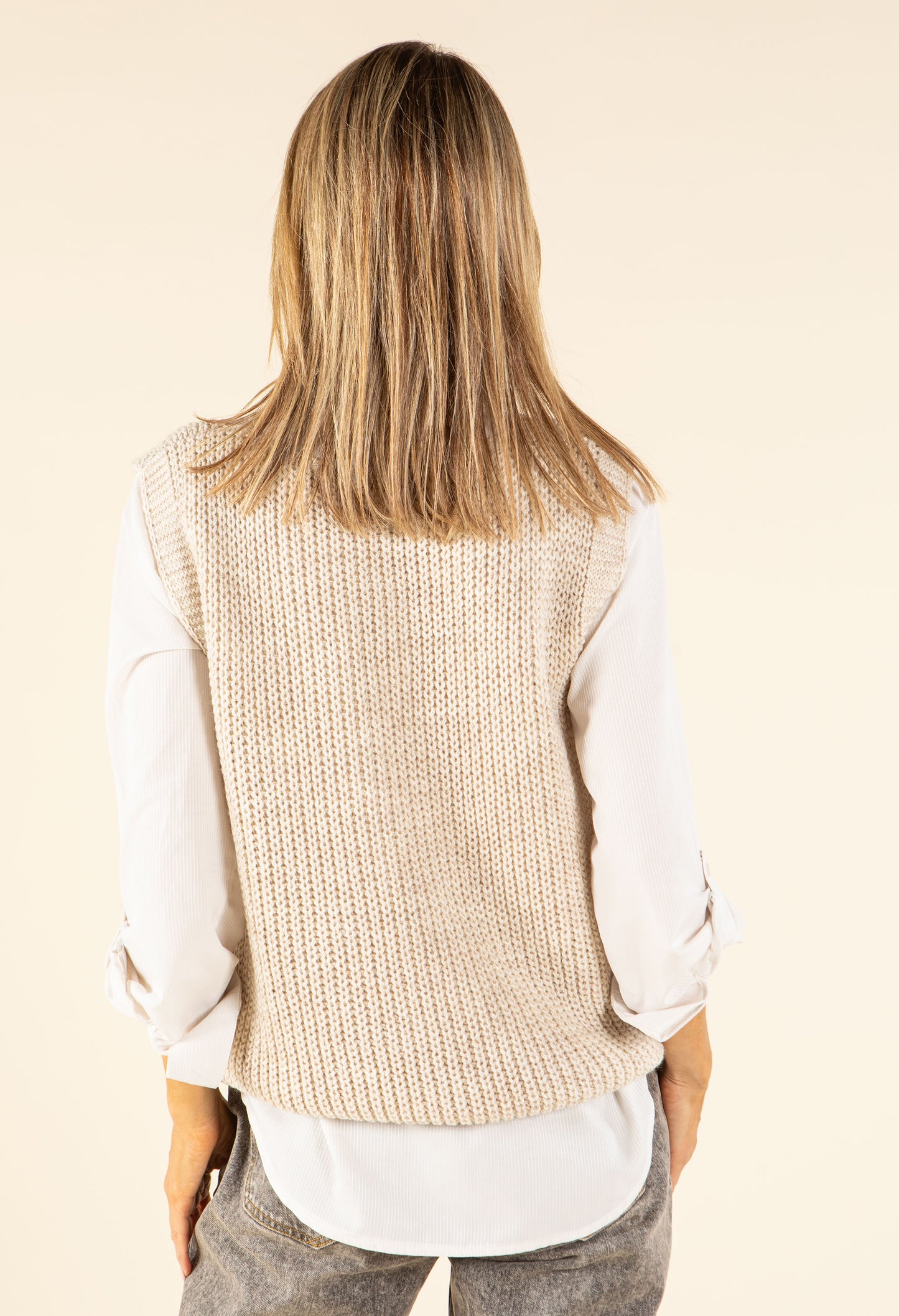 Soft Knit V-Neck Vest