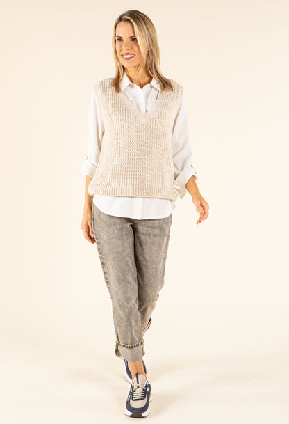 Soft Knit V-Neck Vest