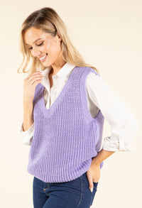 Soft Knit V-Neck Vest