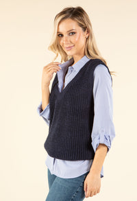 Soft Knit V-Neck Vest