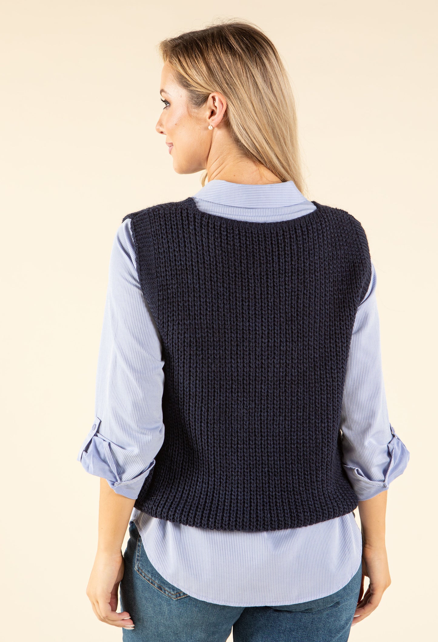 Soft Knit V-Neck Vest