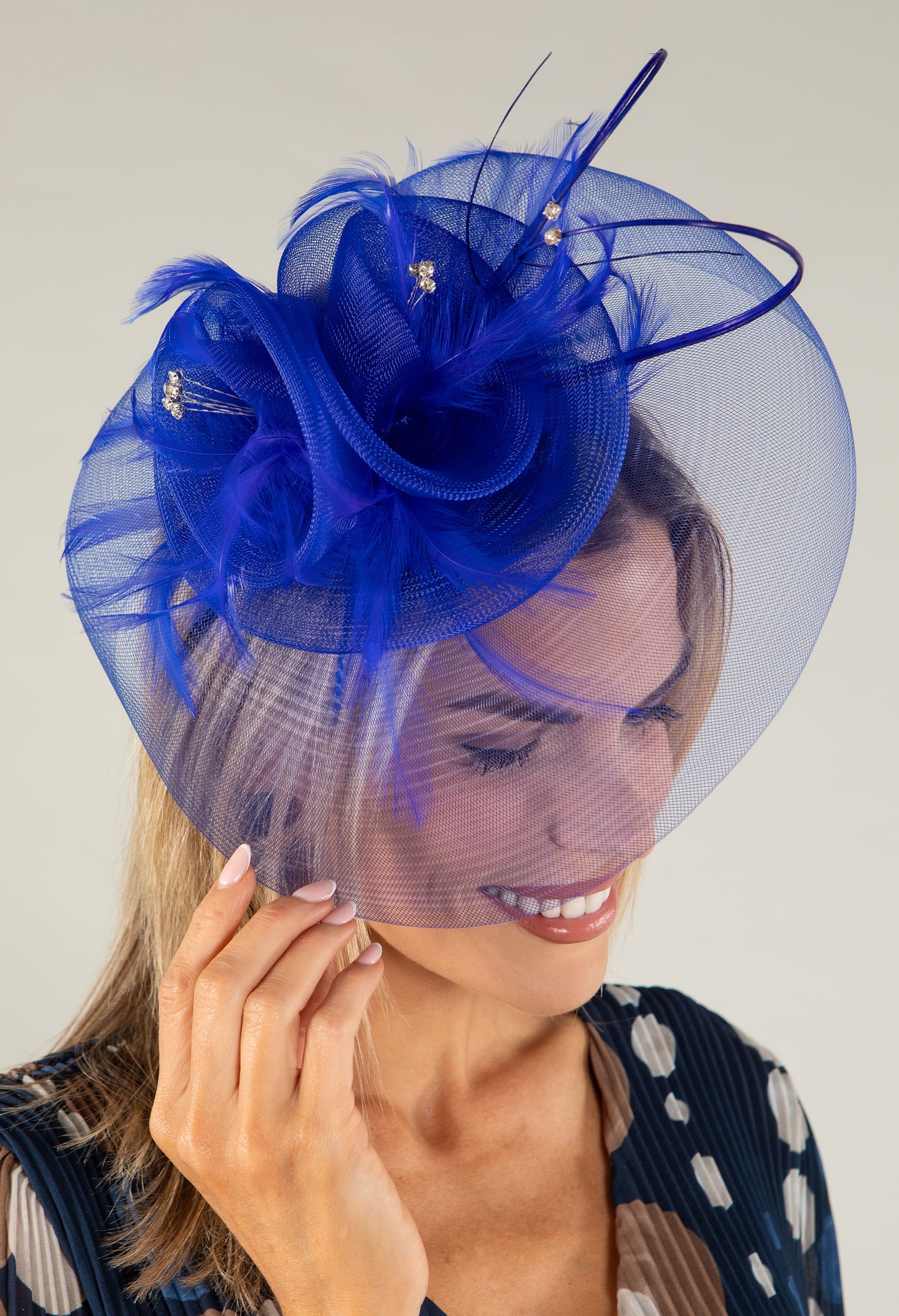 Feather & Diamante Detail Fascinator