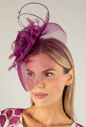 Feather & Diamante Detail Fascinator