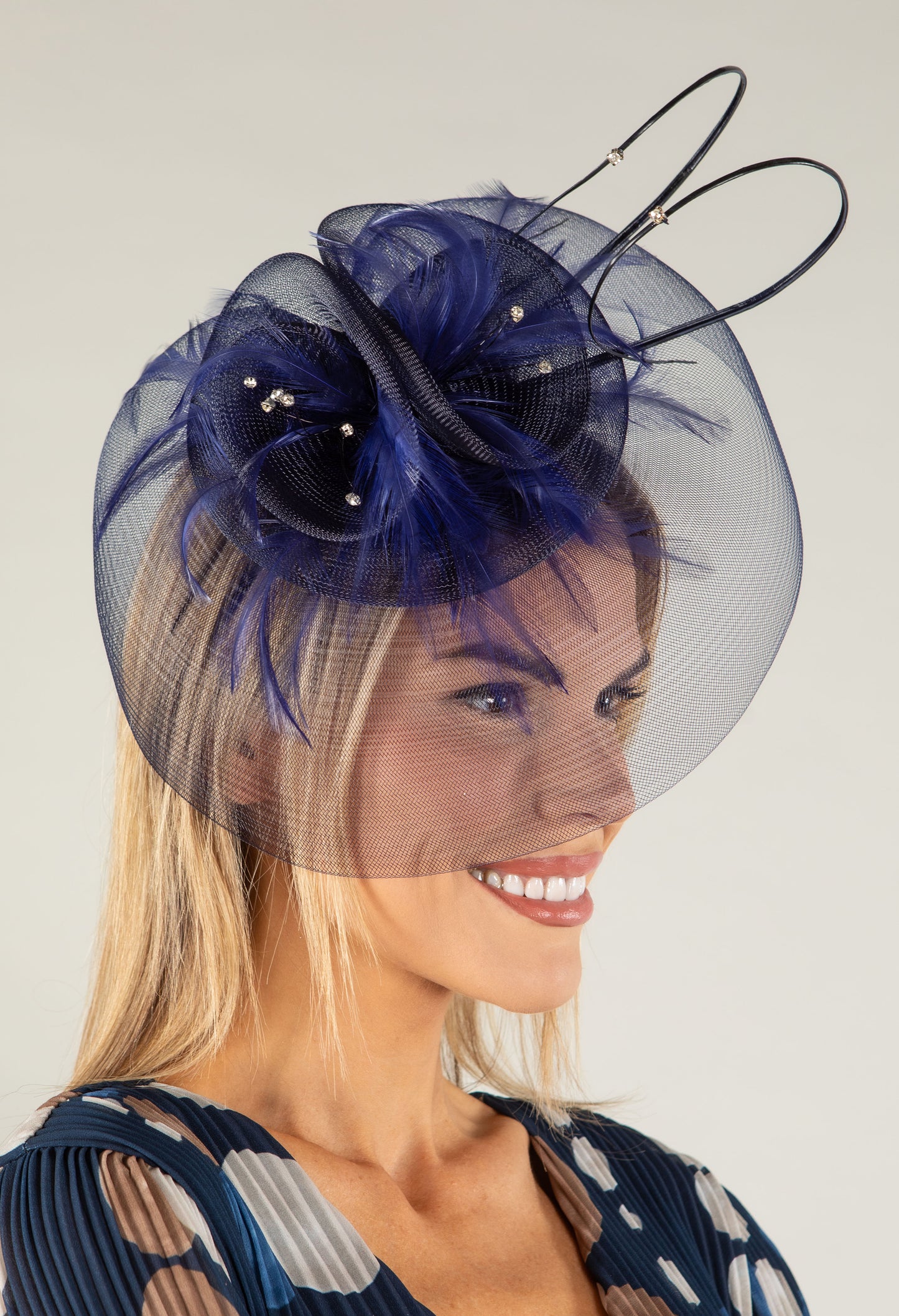 Feather & Diamante Detail Fascinator