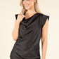 Cowl Neck Satin Blouse