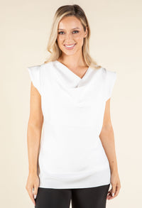 Cowl Neck Satin Blouse