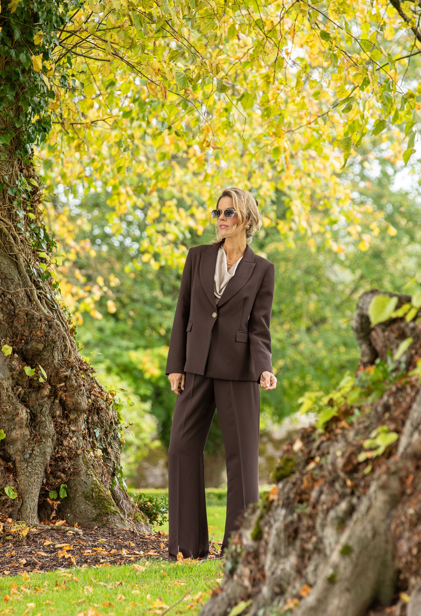 Cowl Neck Satin Blouse