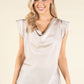 Cowl Neck Satin Blouse