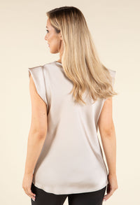 Cowl Neck Satin Blouse
