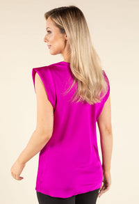 Cowl Neck Satin Blouse