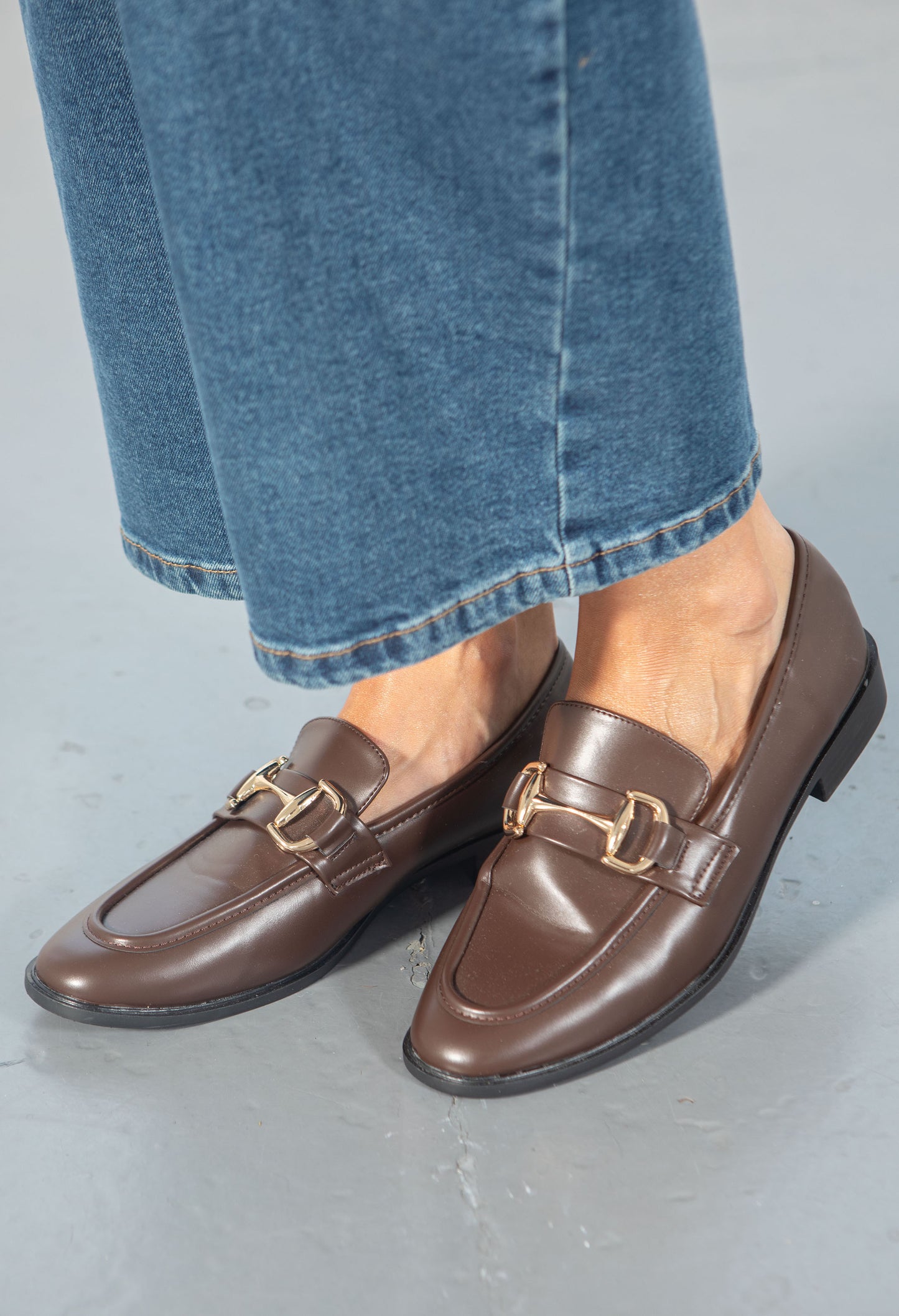 Gold Buckle Loafer