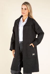 Sophie Boucle Zip-up Coatigan